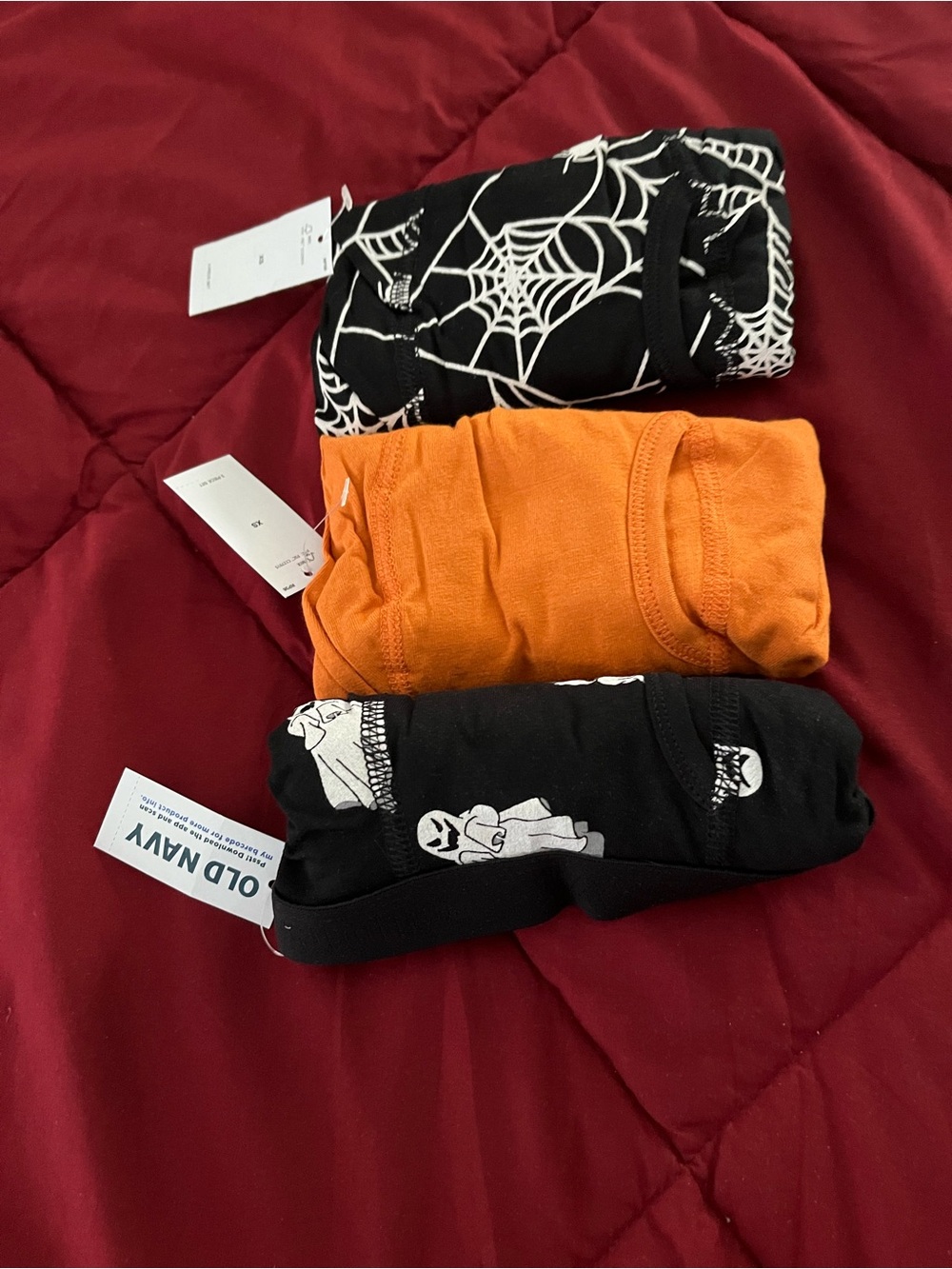 Old Navy Men’s Halloween Briefs Set - Black & Orange Prints